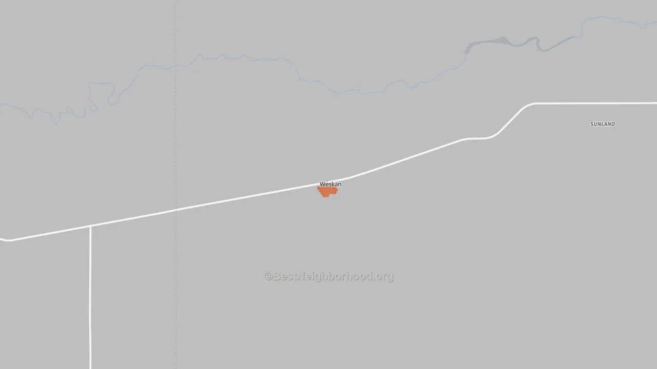 Bike Grade map of Weskan, KS