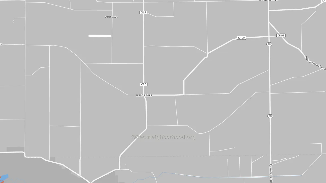 Bike Grade map of West Barre, NY
