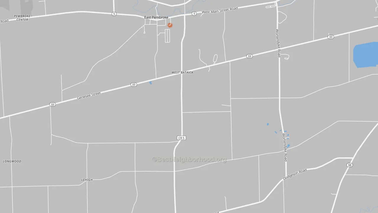 Bike Grade map of West Batavia, NY