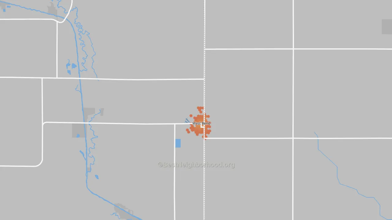 Bike Grade map of West Bend, IA