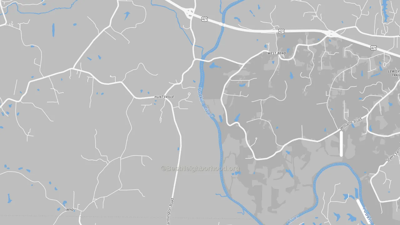 Bike Grade map of West Bend, NC