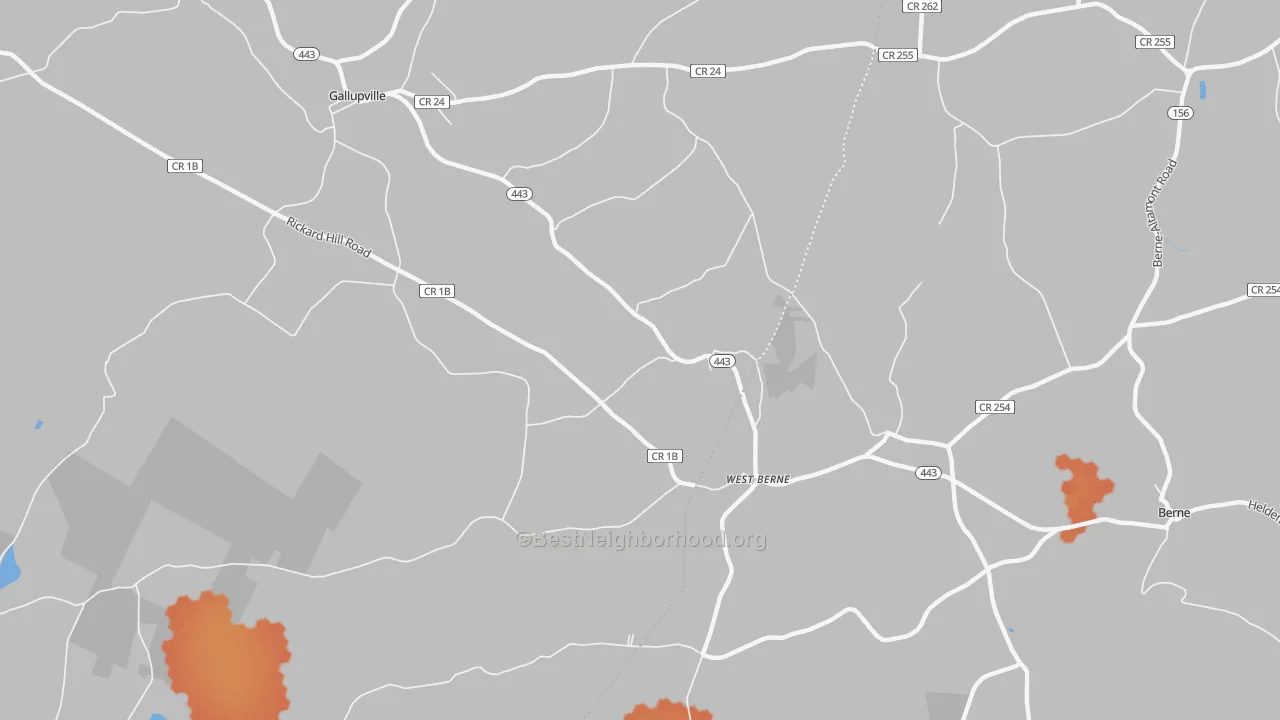 Bike Grade map of West Berne, NY
