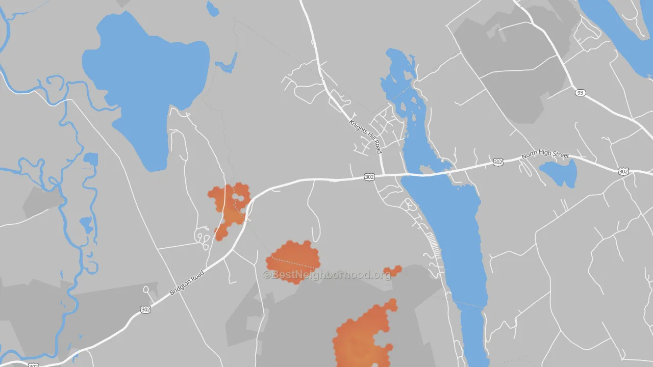 Bike Grade map of West Bridgton, ME