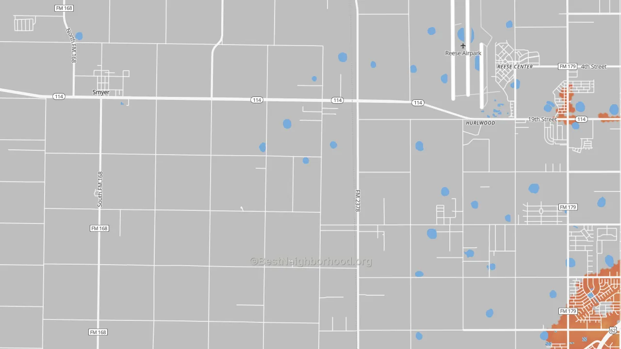 Bike Grade map of West Carlisle, TX
