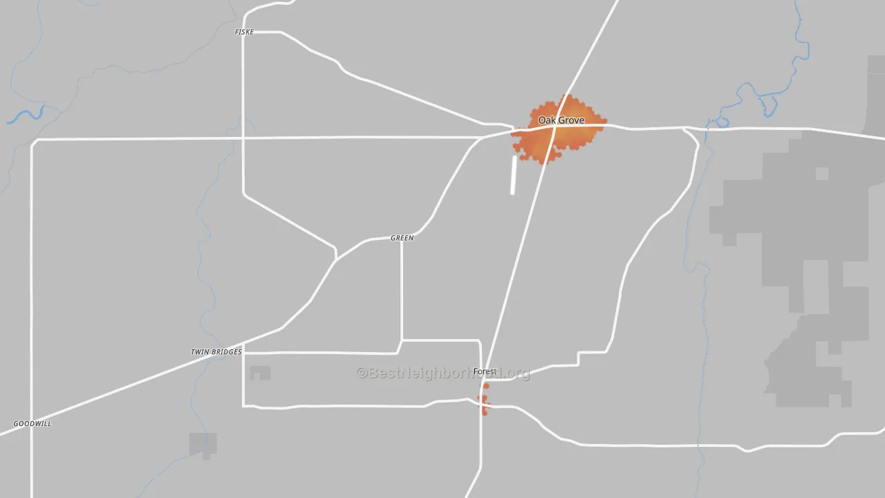 Bike Grade map of West Carroll Parish, LA