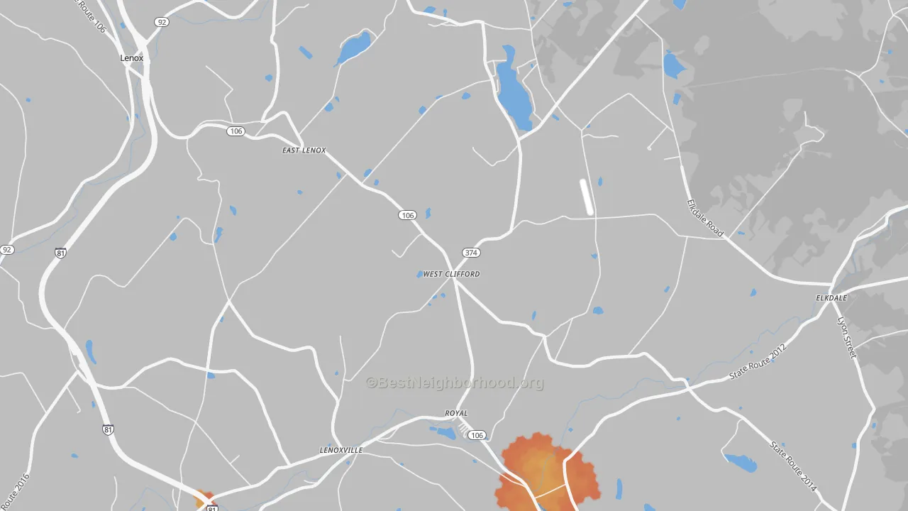 Bike Grade map of West Clifford, PA