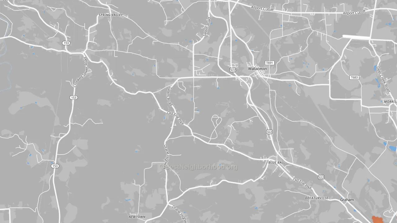 Bike Grade map of West Decatur, PA