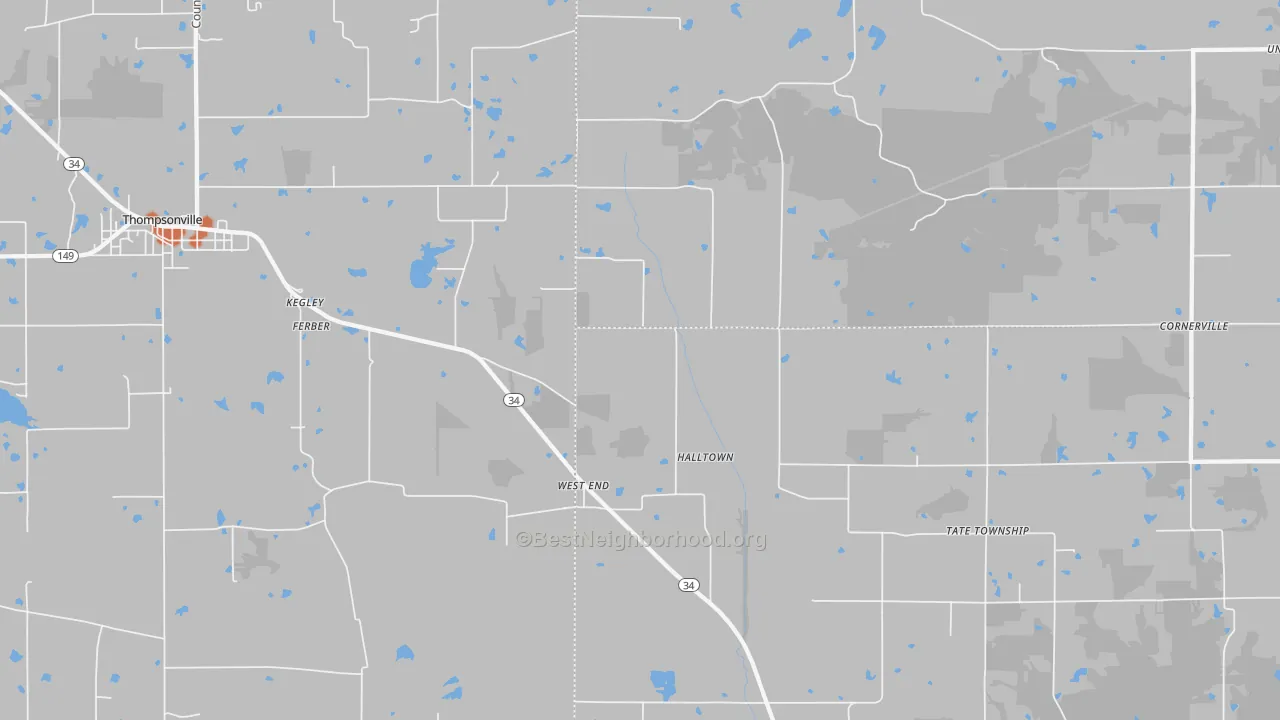 Bike Grade map of West End, IL