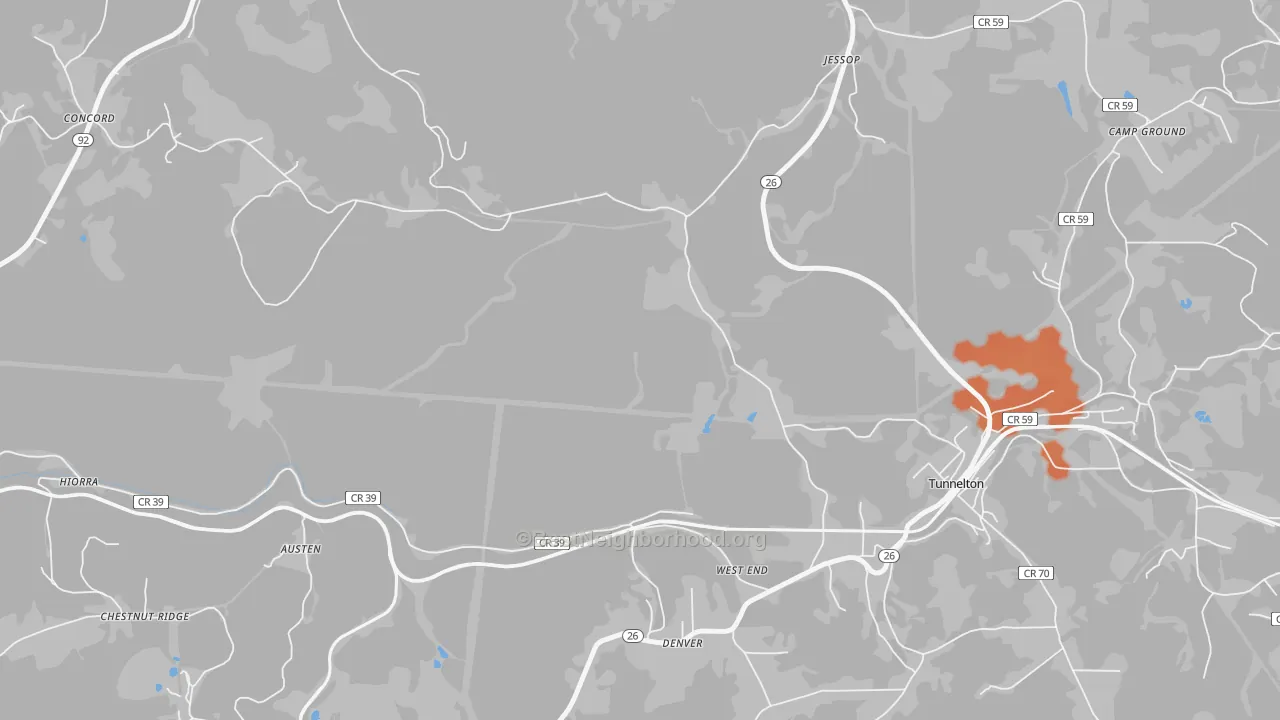 Bike Grade map of West End, WV