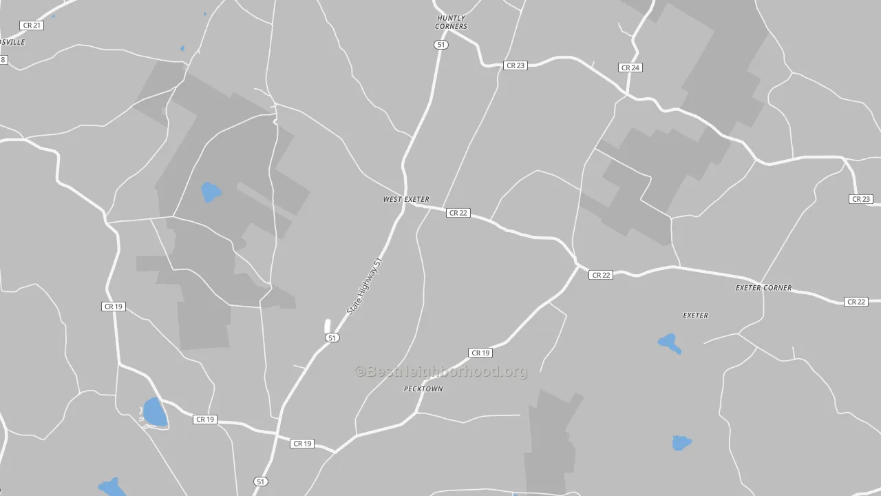 Bike Grade map of West Exeter, NY
