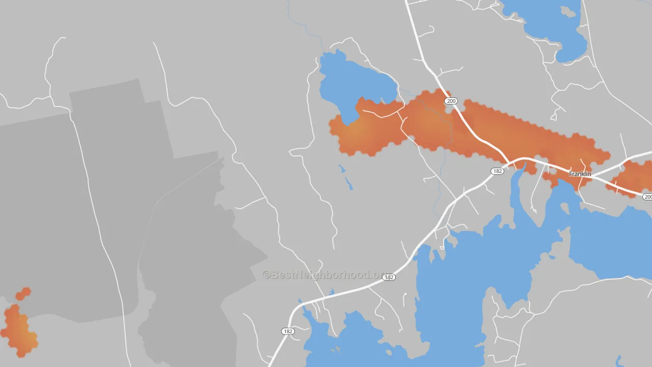 Bike Grade map of West Franklin, ME