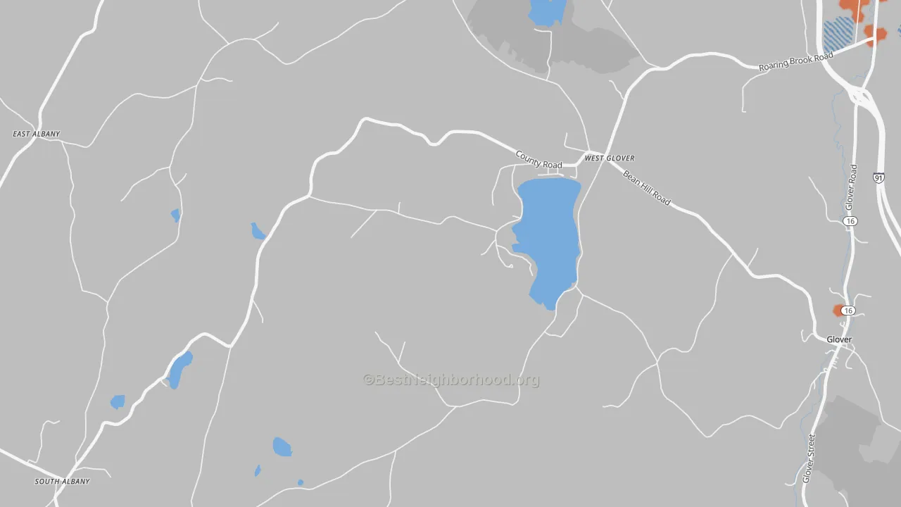 Bike Grade map of West Glover, VT