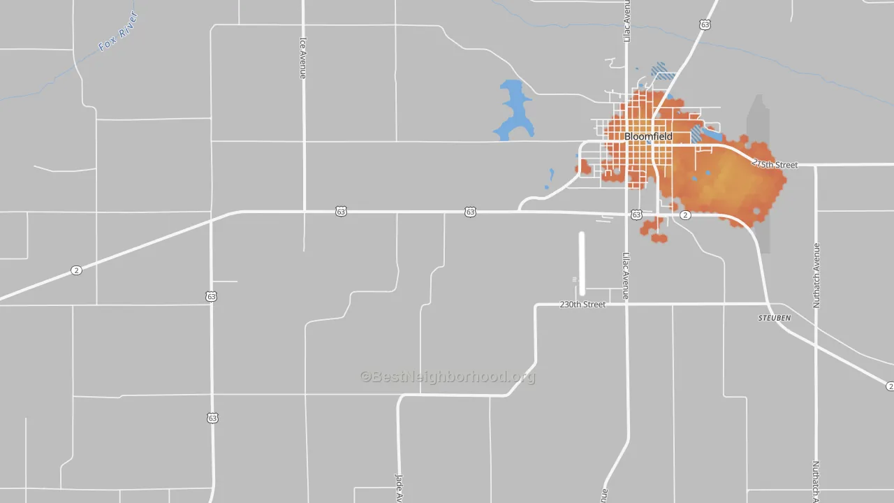Bike Grade map of West Grove, IA