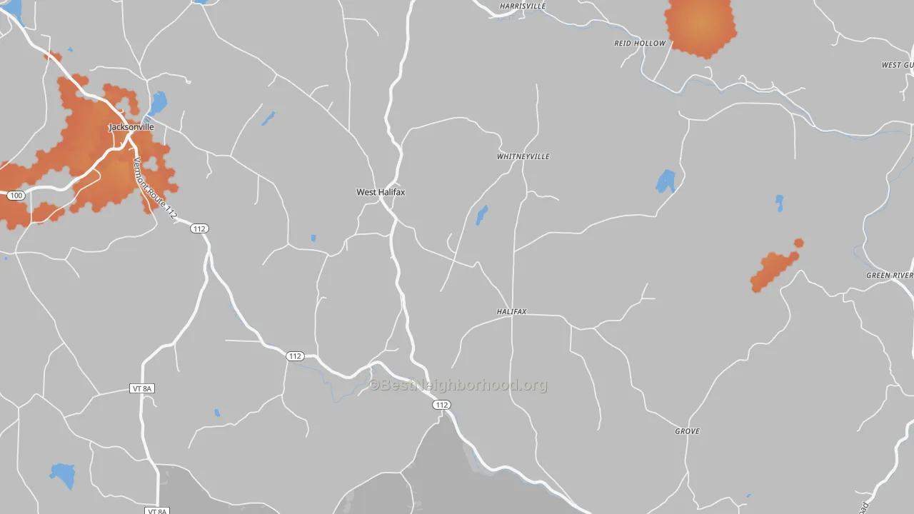 Bike Grade map of West Halifax, VT