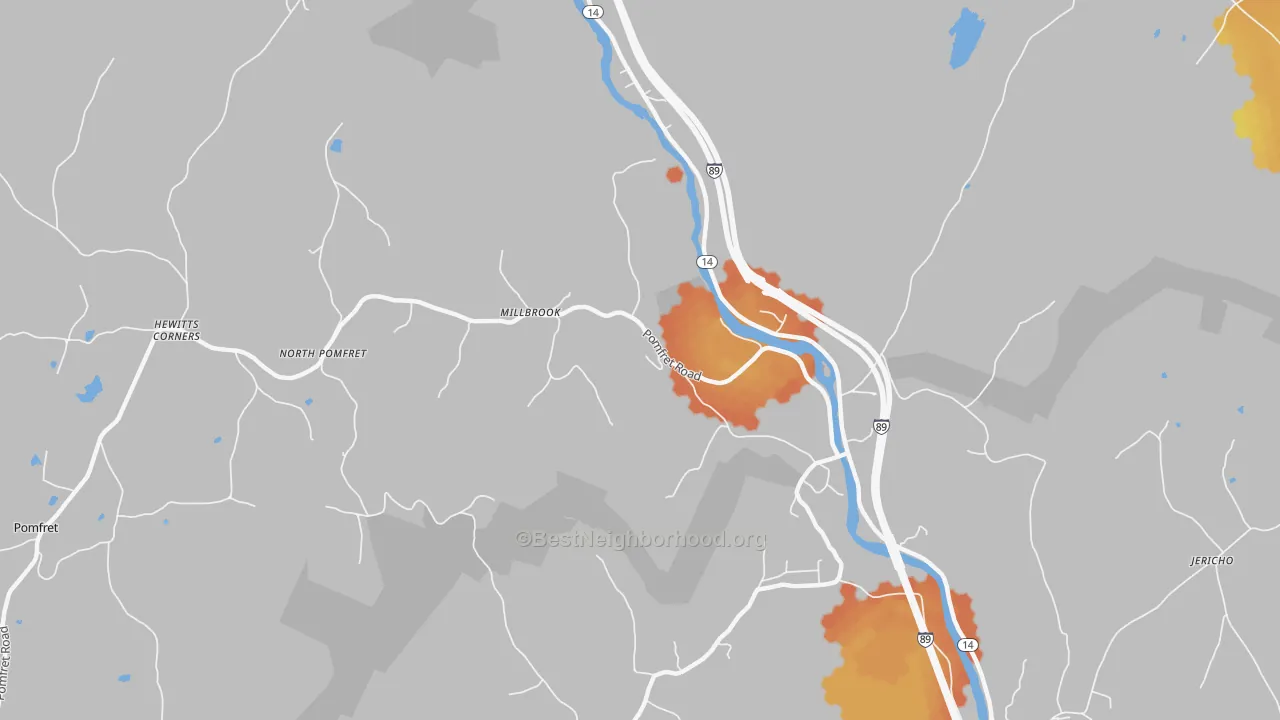 Bike Grade map of West Hartford, VT