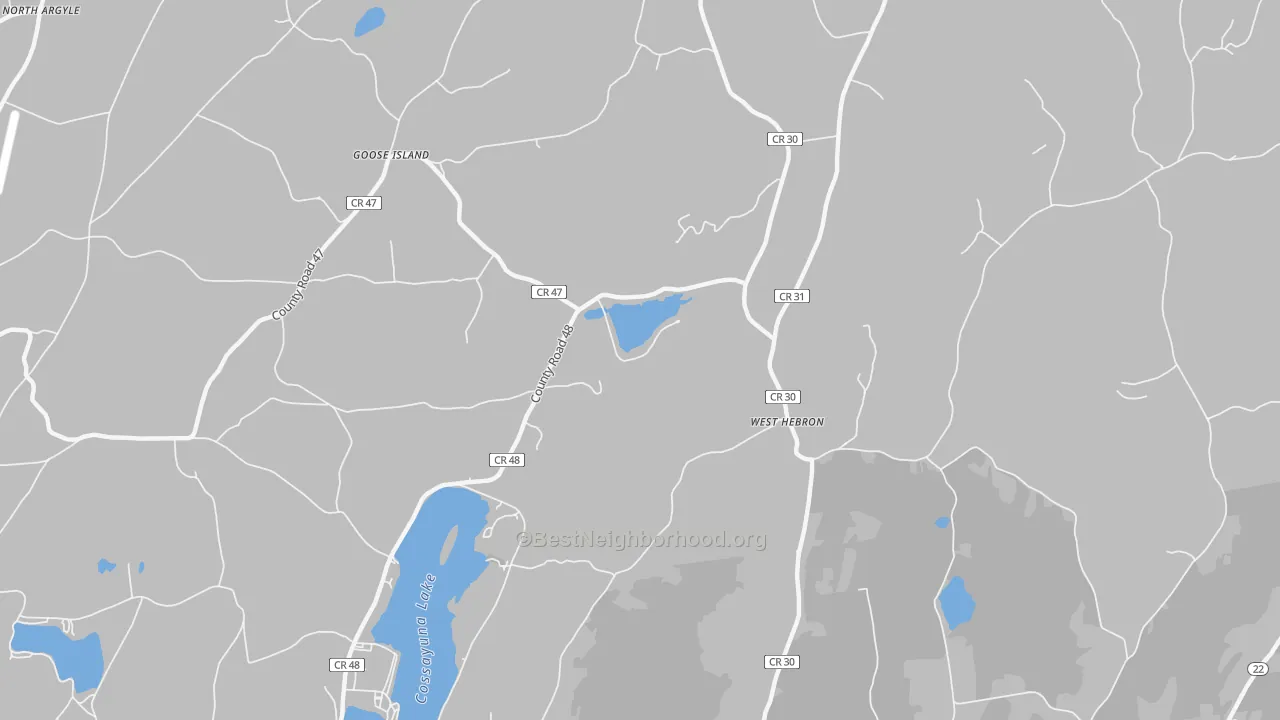 Bike Grade map of West Hebron, NY