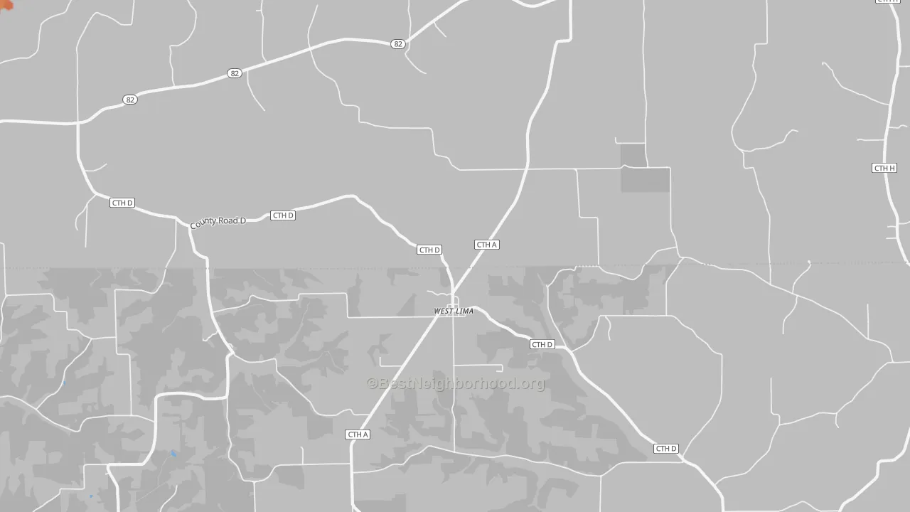 Bike Grade map of West Lima, WI
