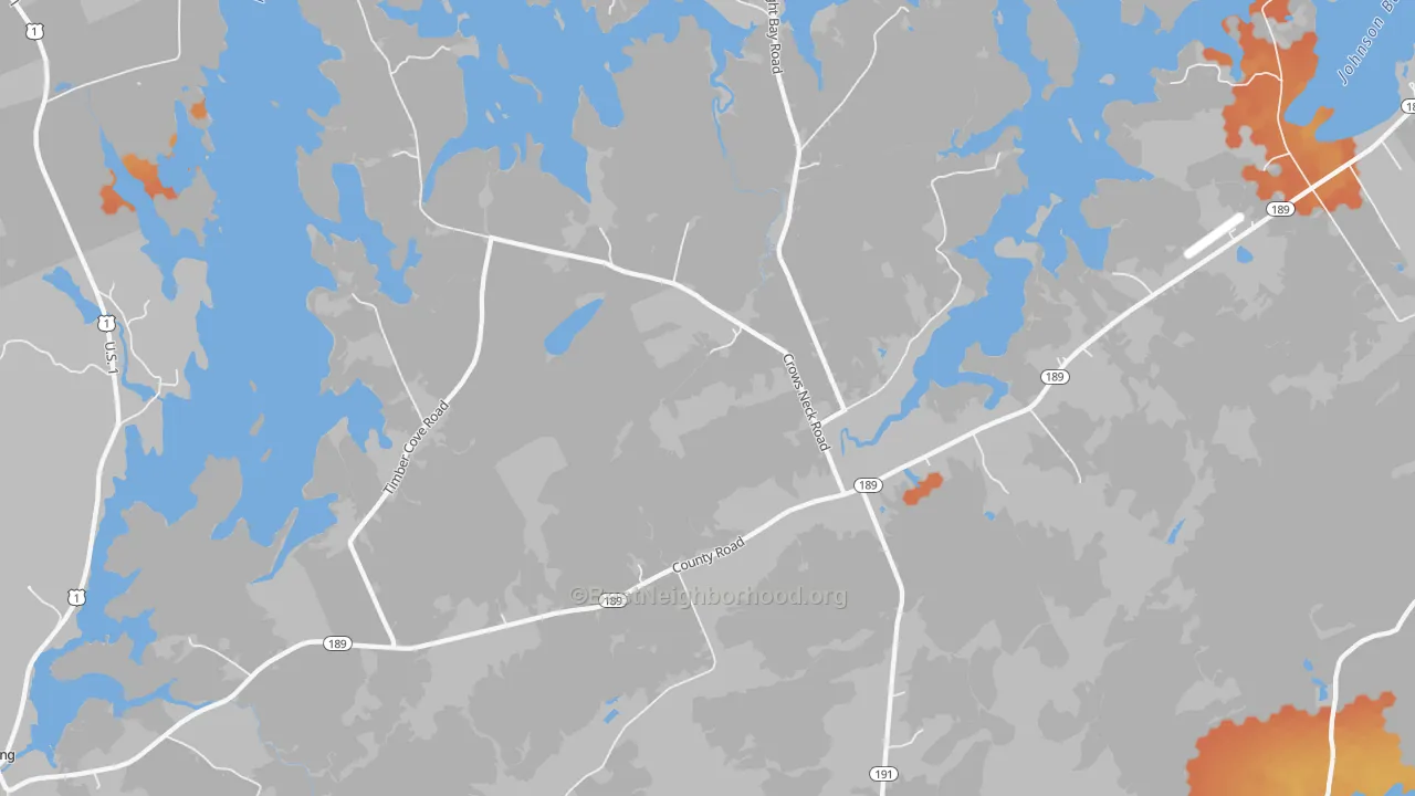 Bike Grade map of West Lubec, ME