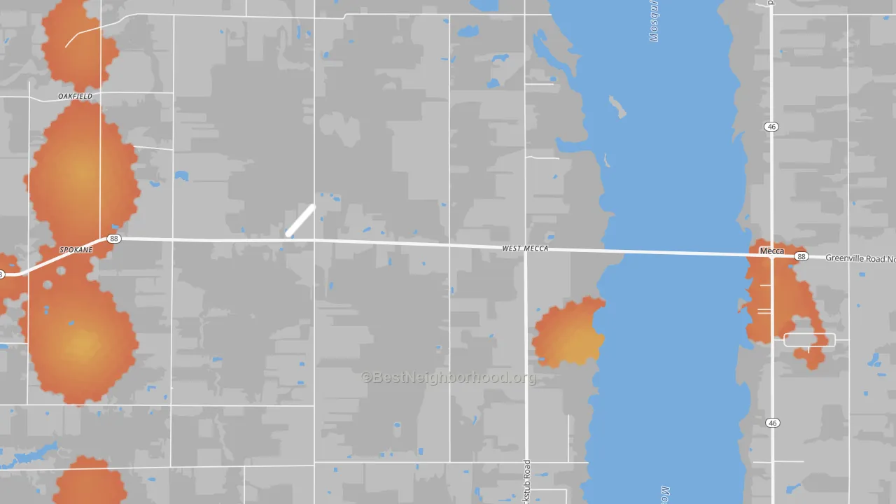 Bike Grade map of West Mecca, OH