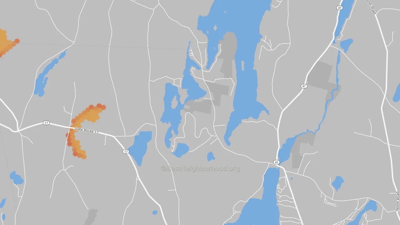 Bike Grade map of West Mount Vernon, ME