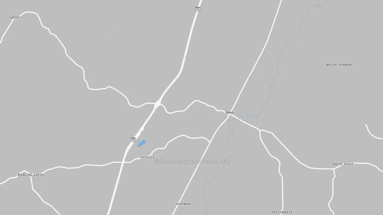 Bike Grade map of West, MS