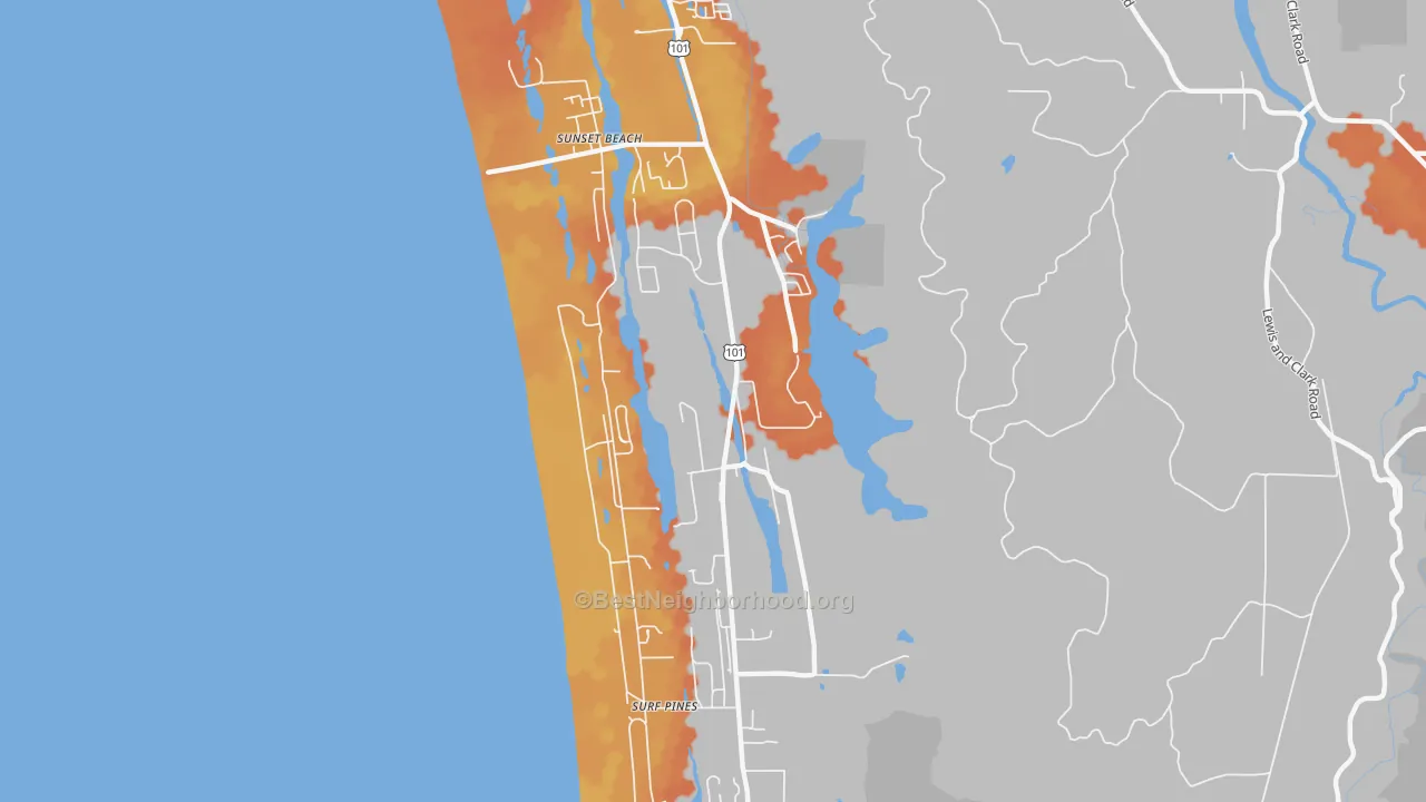 Bike Grade map of West, OR
