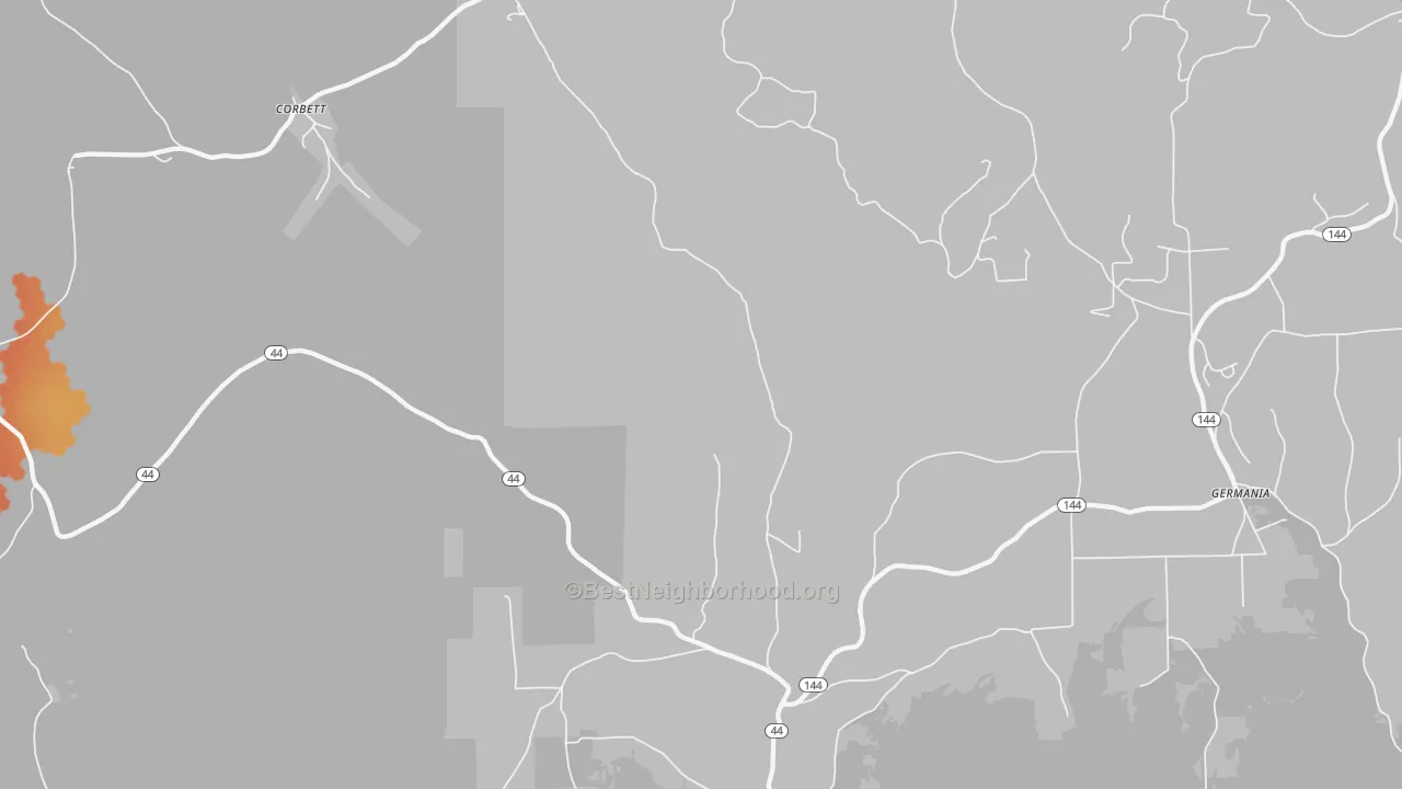 Bike Grade map of West Pike, PA