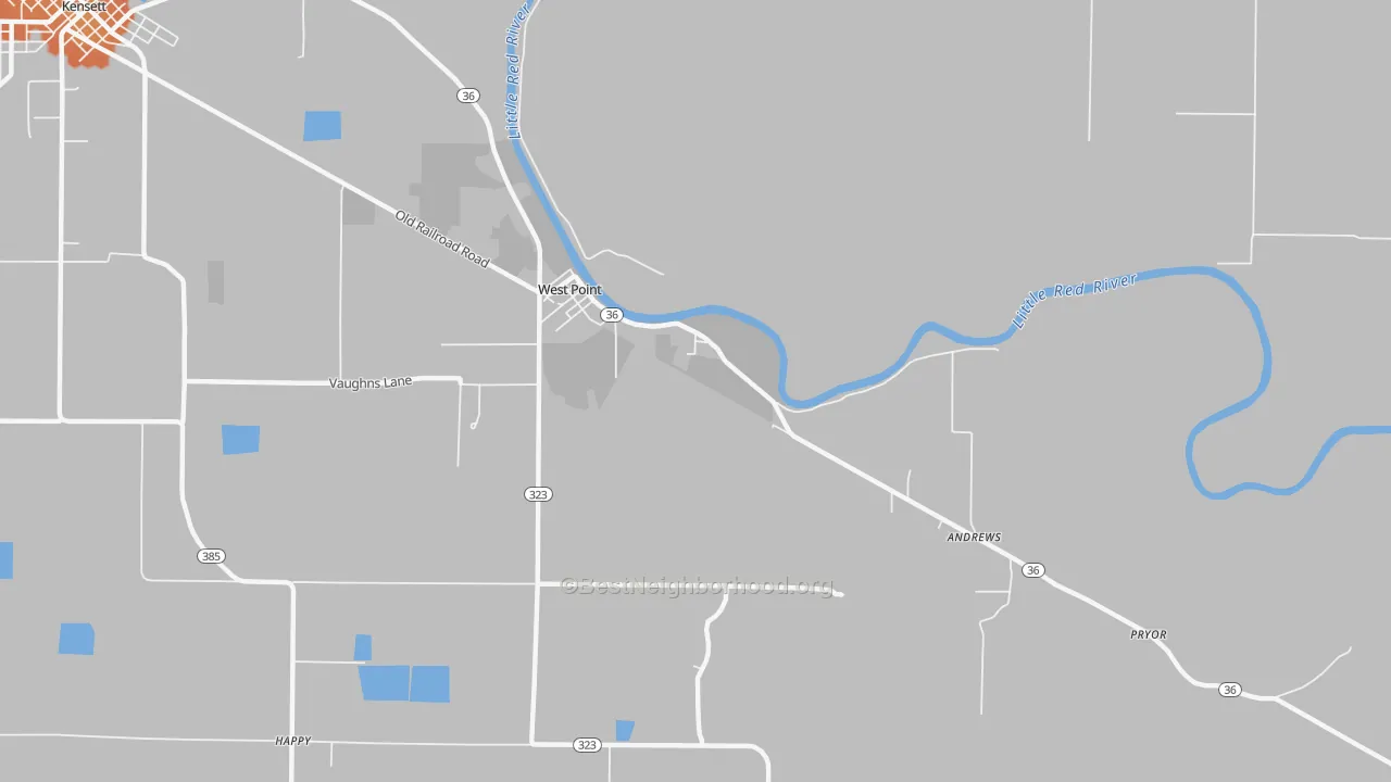 Bike Grade map of West Point, AR
