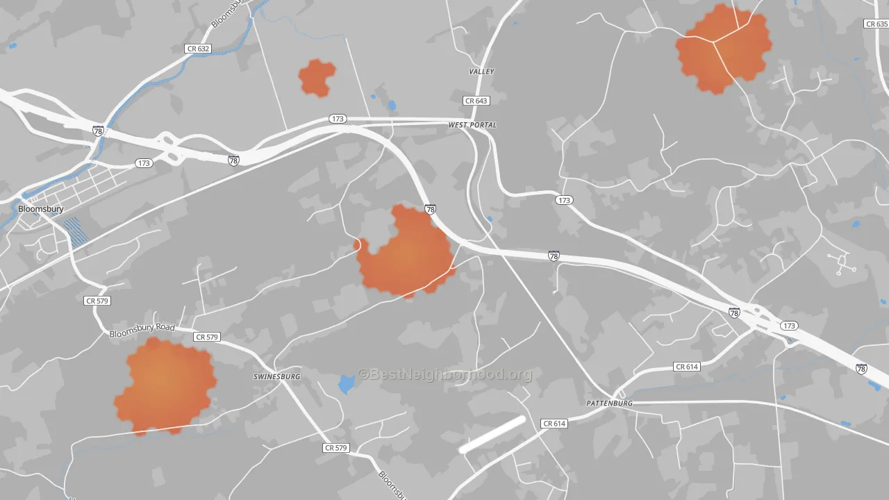 Bike Grade map of West Portal, NJ