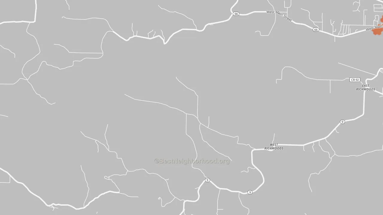 Bike Grade map of West Richwoods, AR