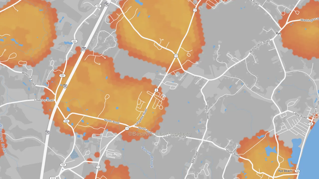 Bike Grade map of West Rye, NH