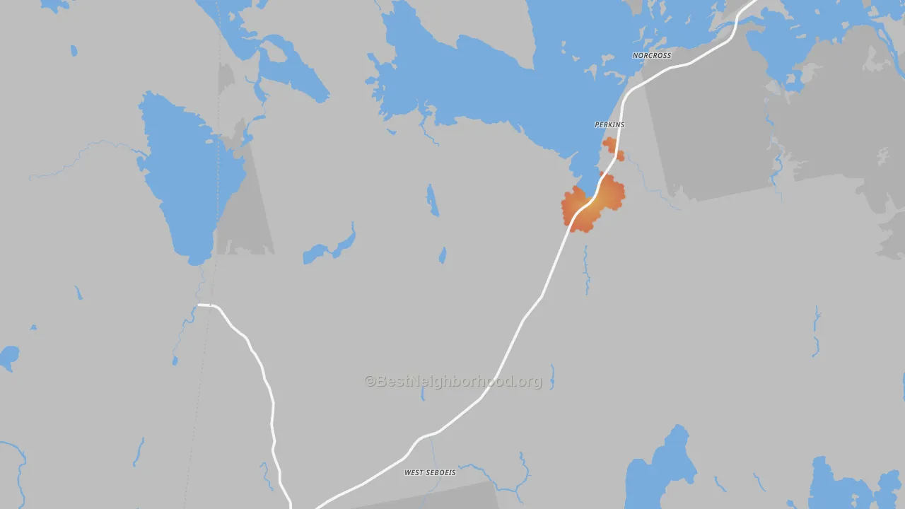Bike Grade map of West Seboeis, ME