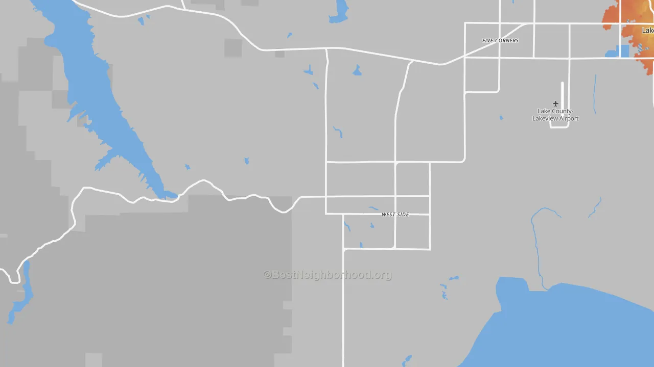 Bike Grade map of West Side, OR
