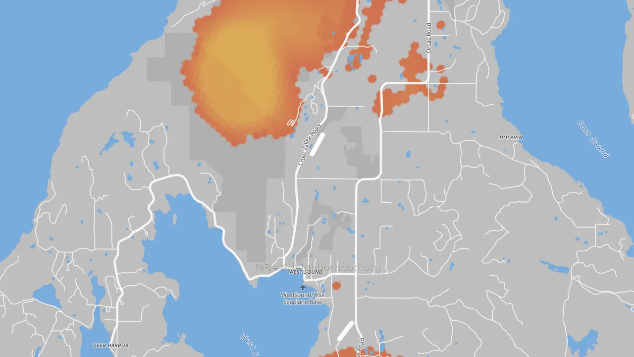 Bike Grade map of West Sound, WA