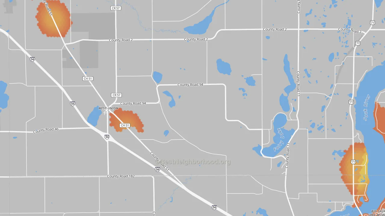 Bike Grade map of West Union, MN