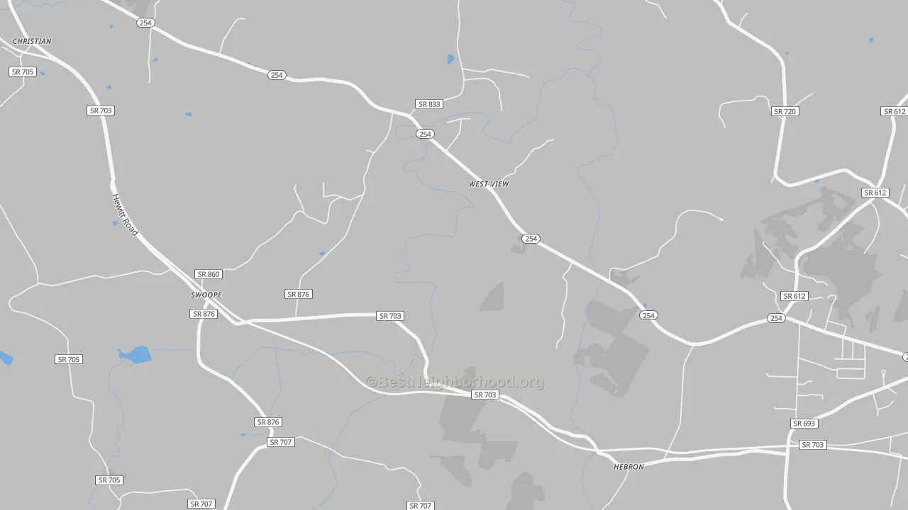 Bike Grade map of West View, VA