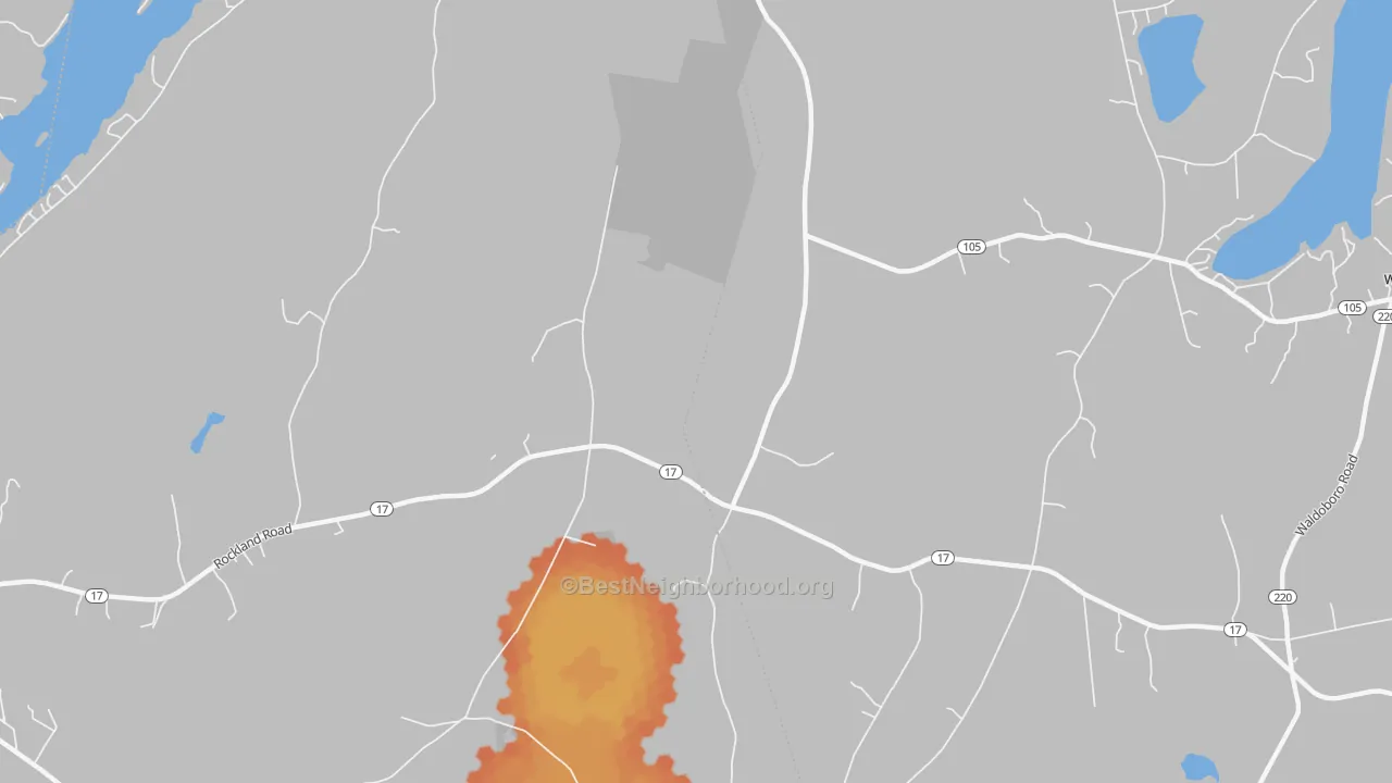 Bike Grade map of West Washington, ME