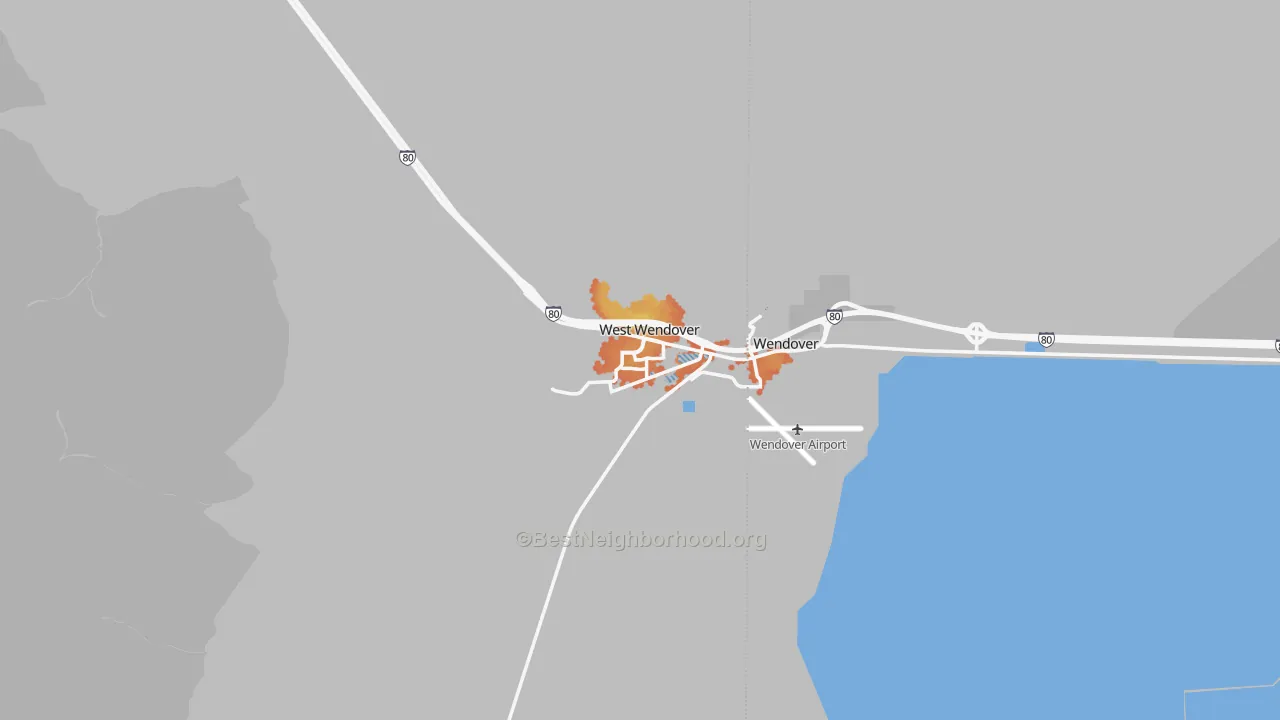 Bike Grade map of West Wendover, NV