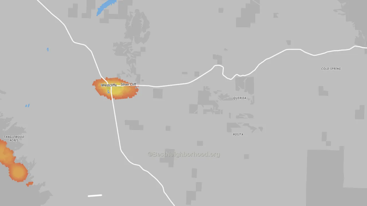Bike Grade map of Westcliffe, CO