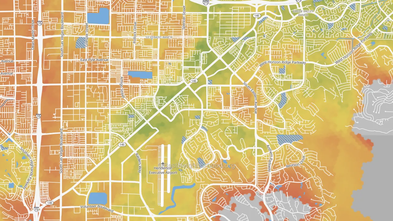 Bike Grade map of Westgate, Henderson, NV
