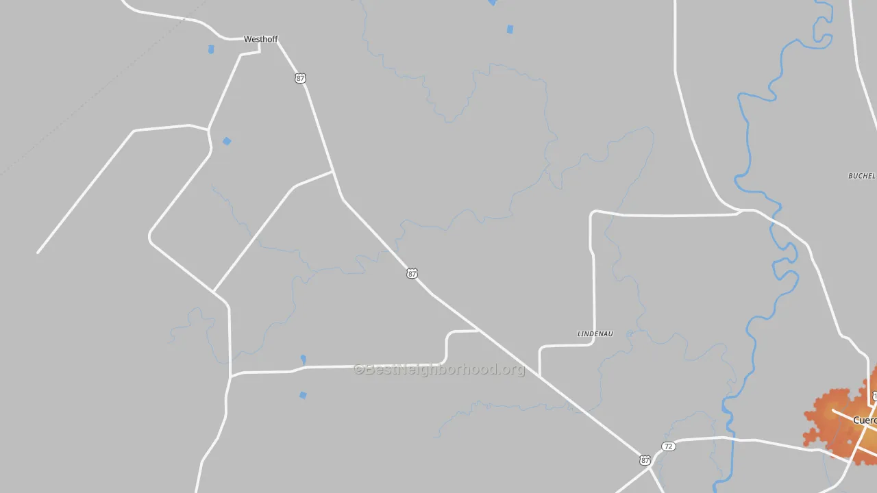 Bike Grade map of Westhoff, TX