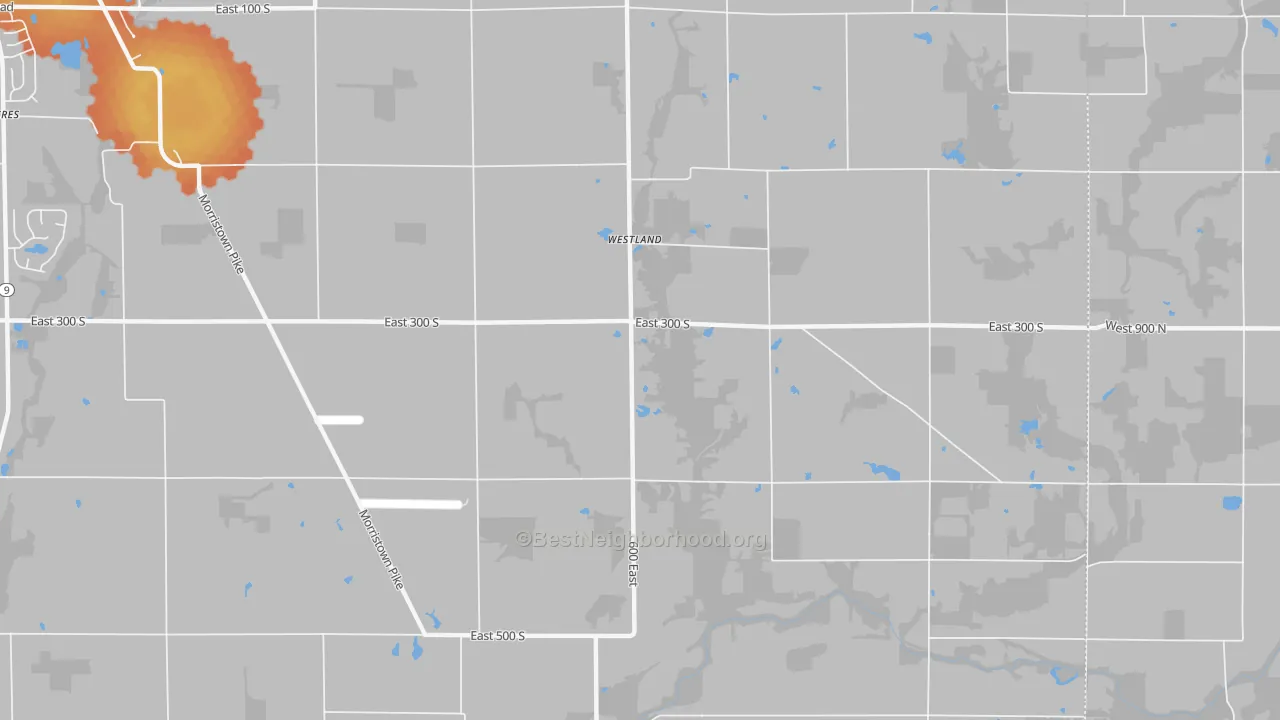 Bike Grade map of Westland, IN