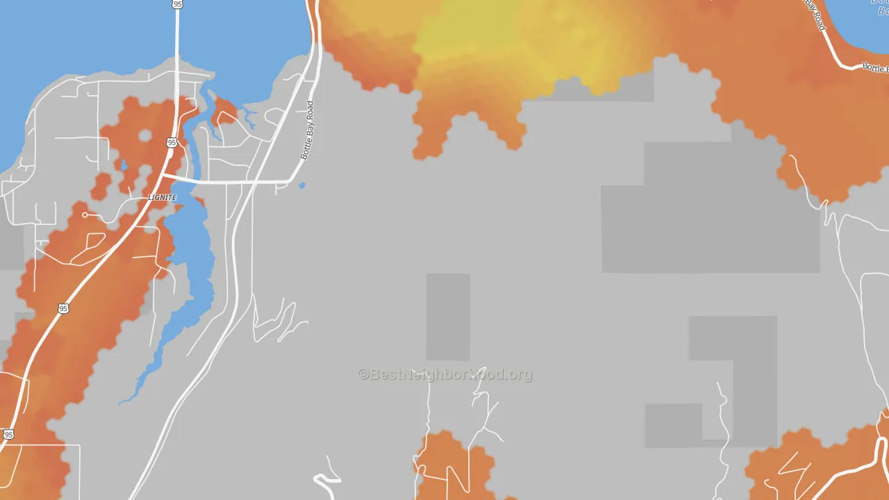 Bike Grade map of Westmond, ID