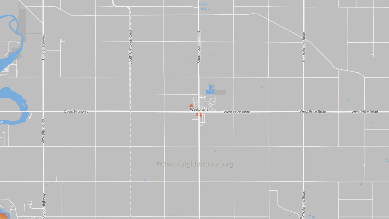 Bike Grade map of Westphalia, MI