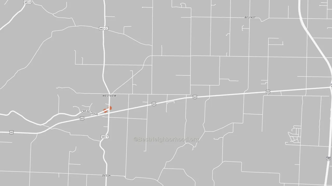 Bike Grade map of Westview, MO