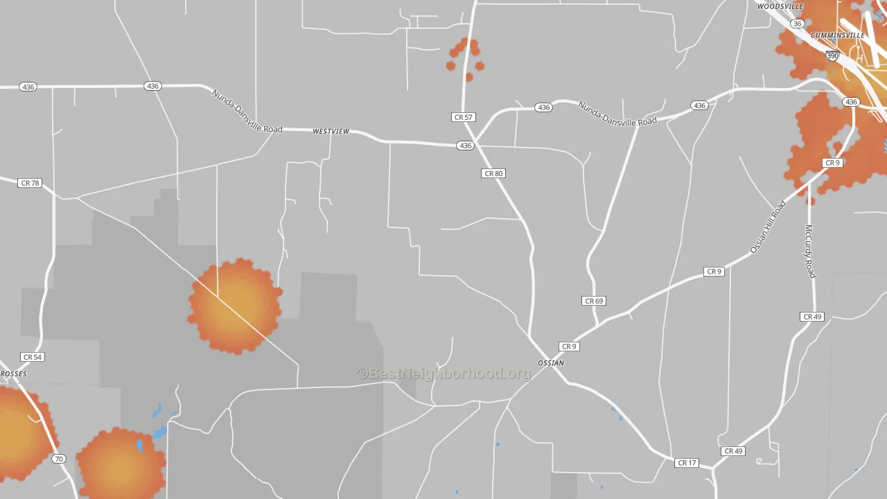 Bike Grade map of Westview, NY