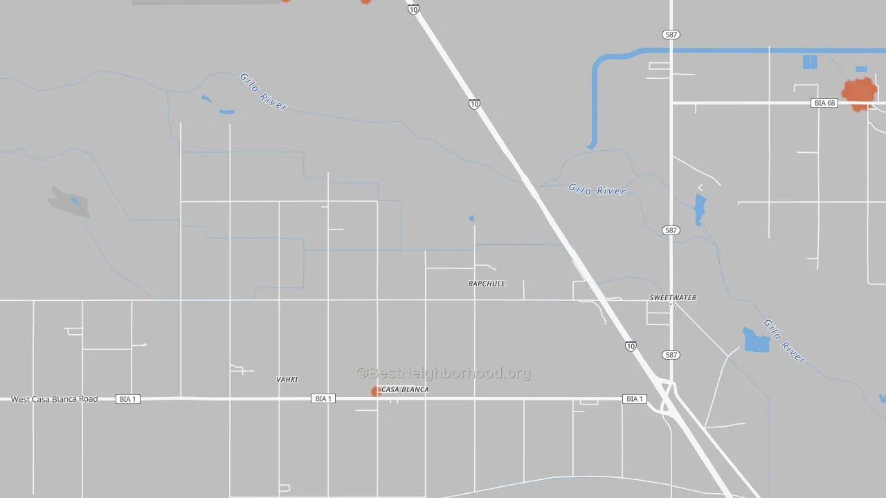 Bike Grade map of Wet Camp Village, AZ