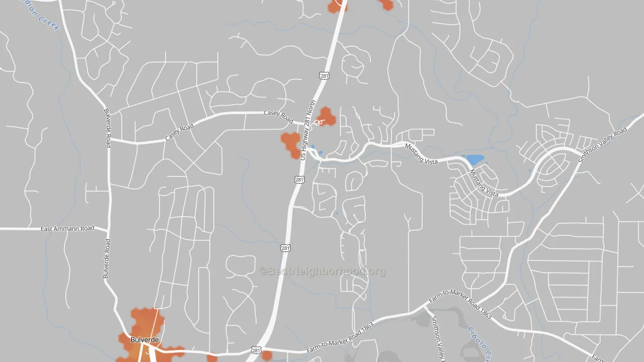Bike Grade map of Wetmore, TX