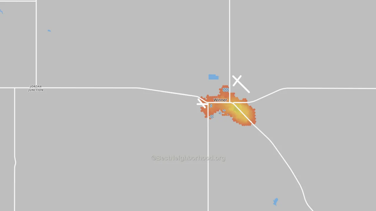 Bike Grade map of Wewela, SD
