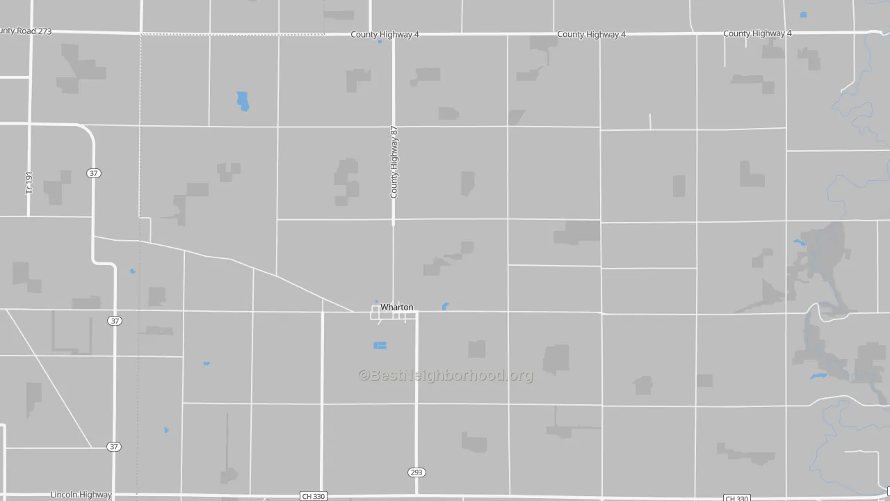 Bike Grade map of Wharton, OH